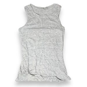 Athleta 100% Linen Twist Knot Zephyr Tank Top in Space Dye Gray Women’s Size XS